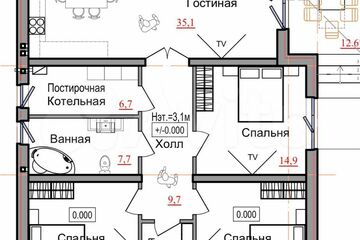 Дом, 125 м², 1 эт.