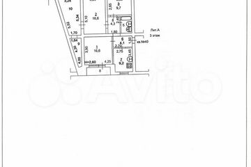 3-к квартира, 86 м², 3/5 эт.
